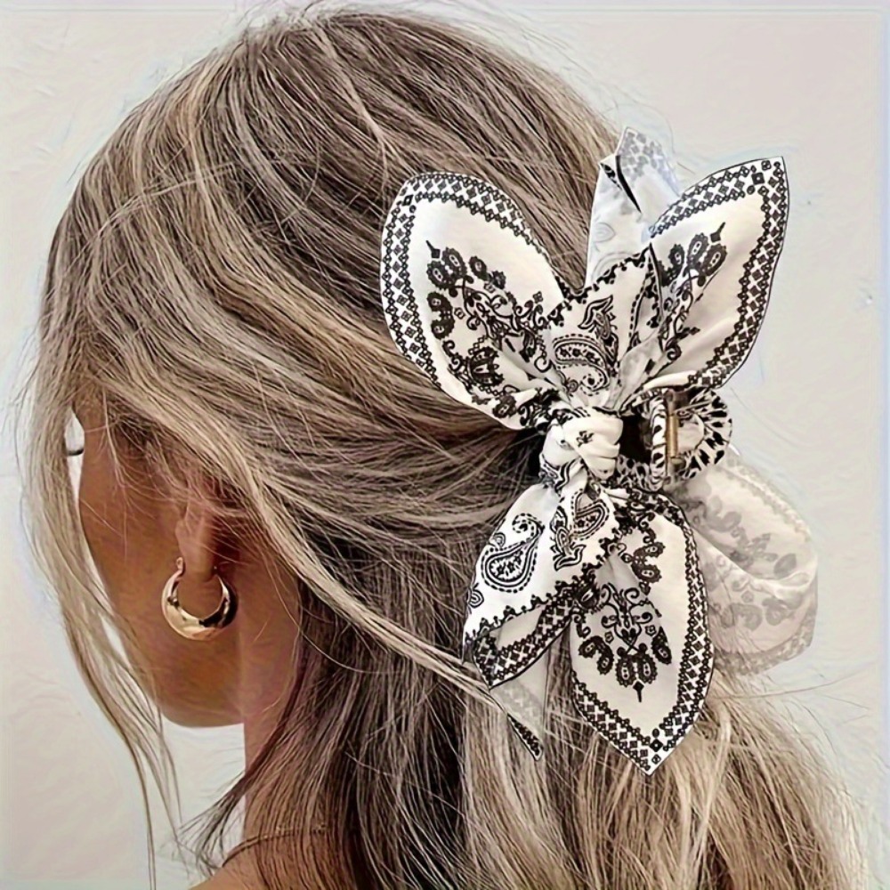 Hi Tech Accessories - Fashion Cashew Flower Bow Shark Clip