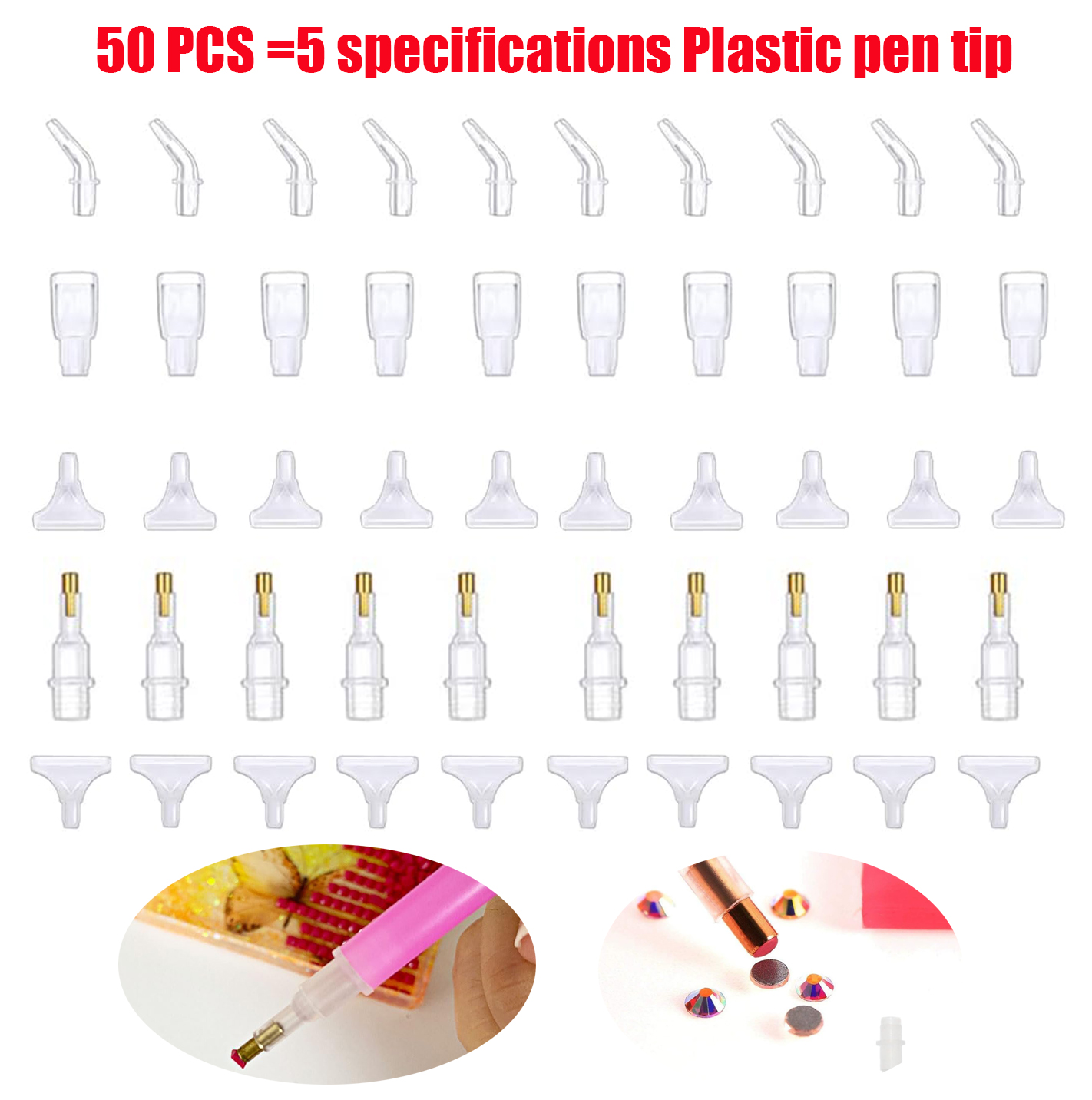 Useful Tech Accessories - 50 Pcs Diamond Painting Art Drill
