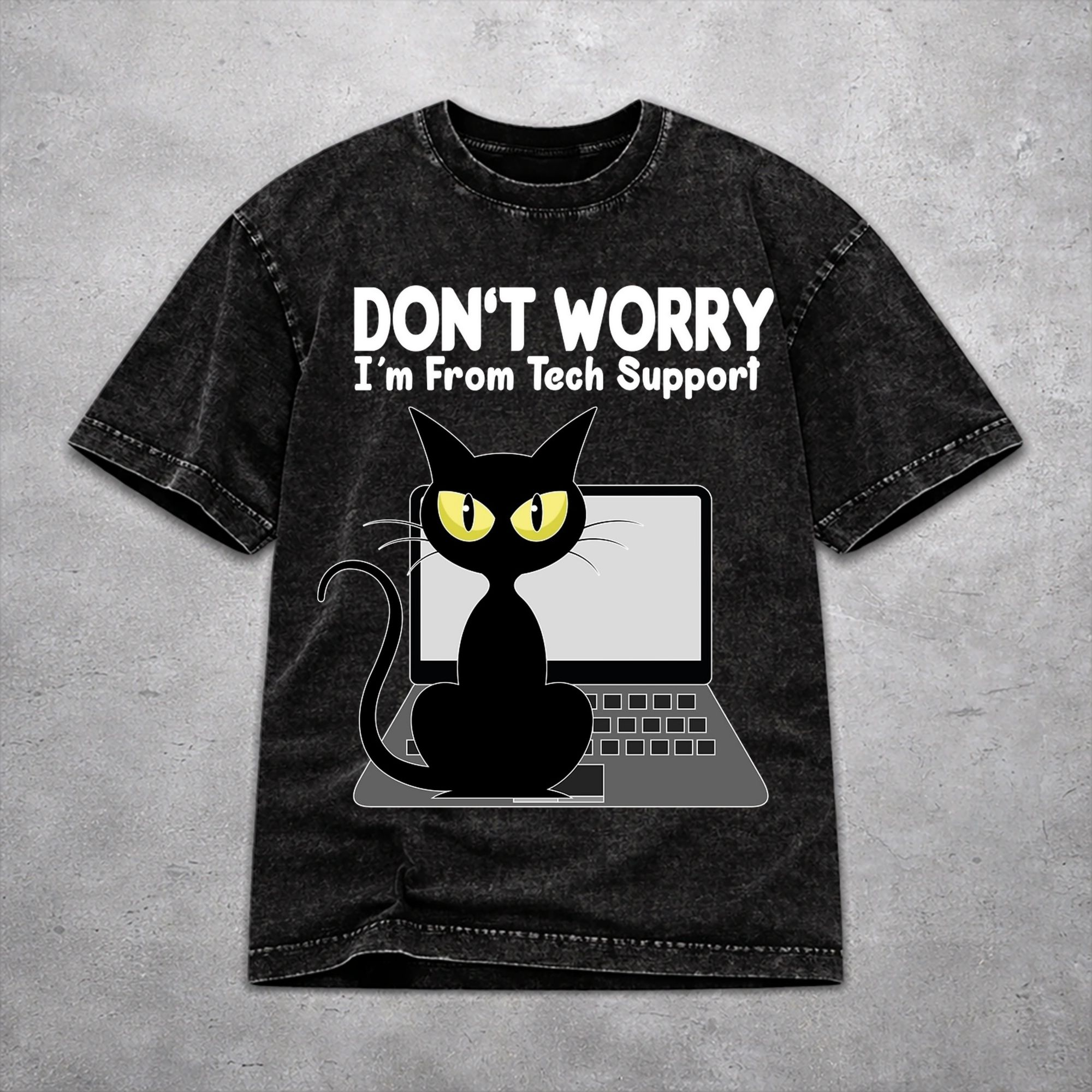 Tech Neck Accessories - Men Women Wased T-shirts Don't worry