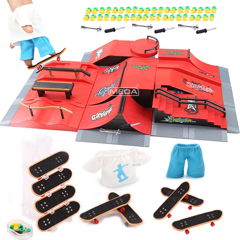 Tech Deck Accessories - Finger Skatepark 10-in-1 Set Professional Tech