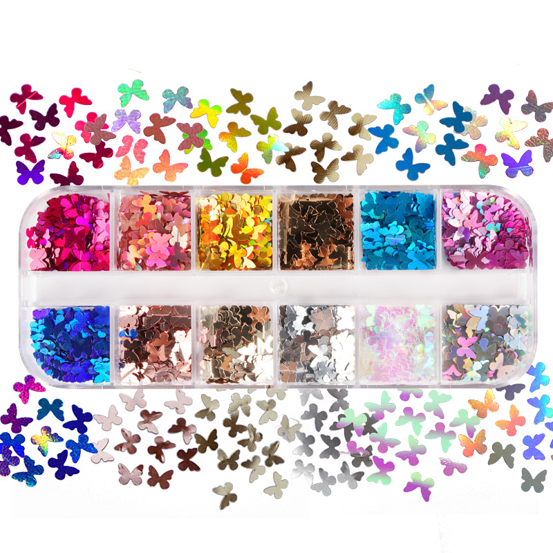 Tech Accessories Store - Mix Color Fluorescent Butterfly Glitter Eyelash