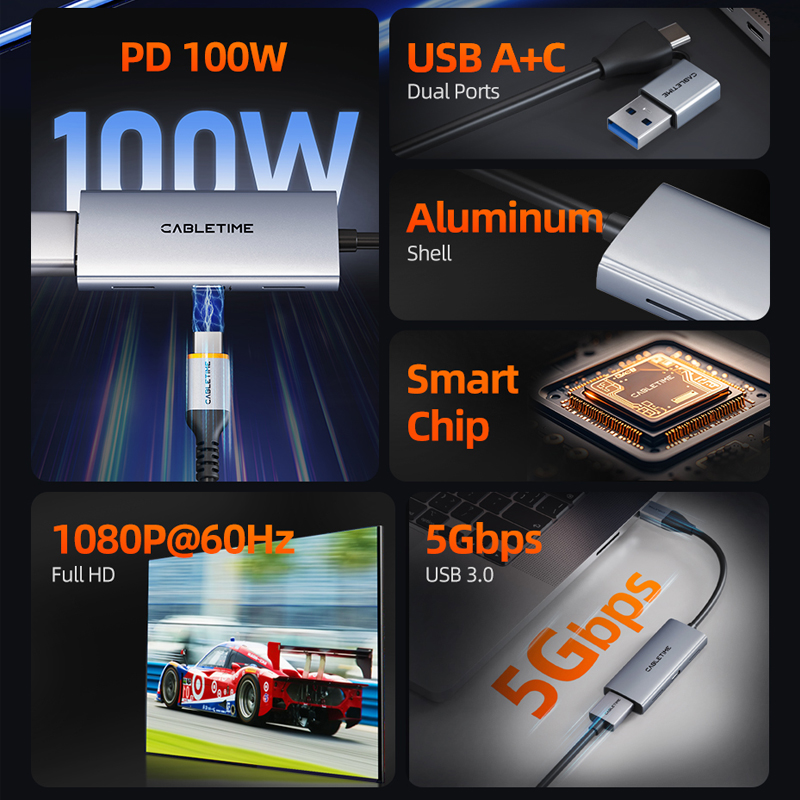 CABLETIME USB 3.0 HDMI Video C - огляд і ціна Usb C To Hdmi