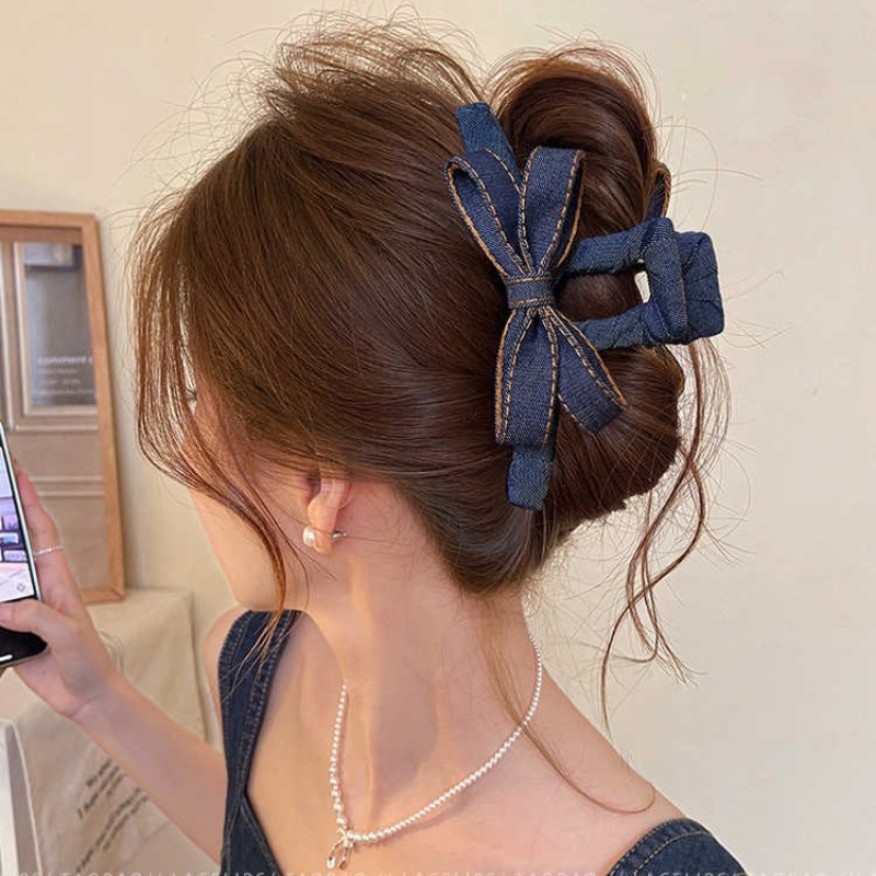 Autumn Winter Denim Bow Hair C - огляд і ціна Hi Tech Accessories