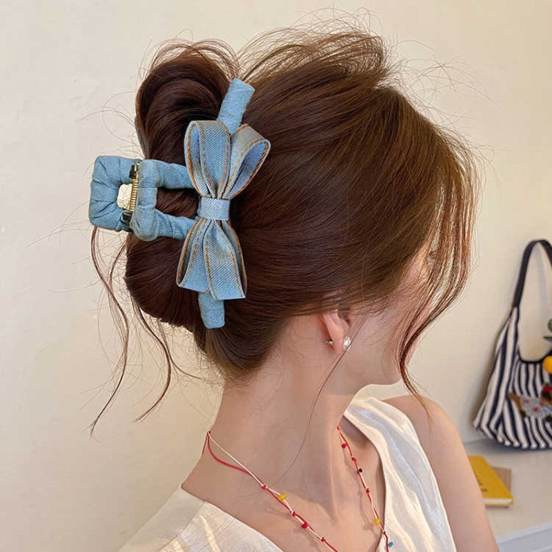 Autumn Winter Denim Bow Hair C - огляд і ціна Hi Tech Accessories
